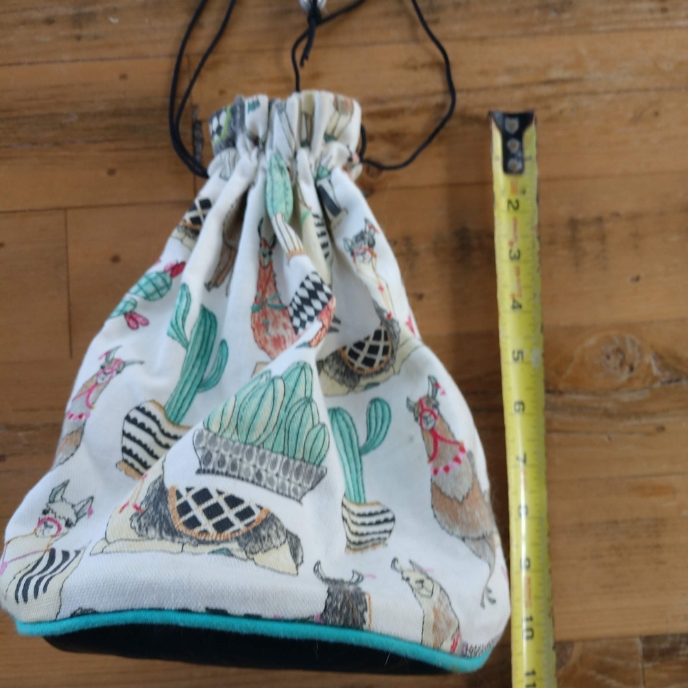 Llama drawstring bag